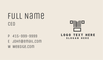 Tshirt Clothing Barcode Business Card Image Preview