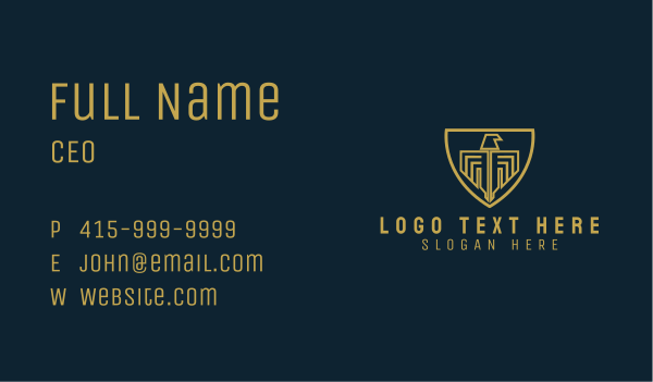 Eagle Corporate Emblem  Business Card Design Image Preview