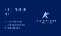 Eagle Aviation Letter K Business Card Image Preview