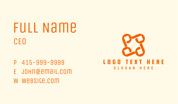 Orange Letter P  Corporate  Business Card Design Image Preview