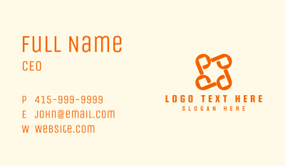 Orange Letter P  Corporate  Business Card Image Preview