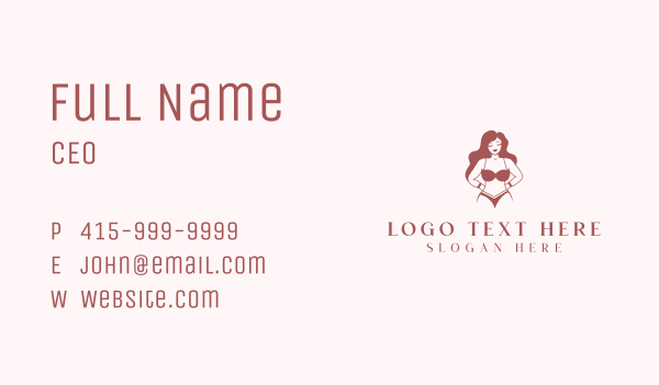 Sexy Woman Lingerie Business Card Design Image Preview