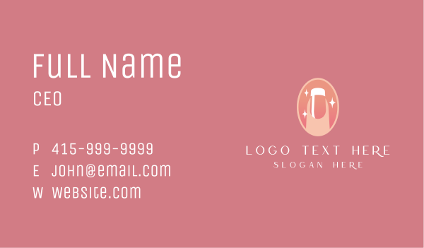 Pink Nail Salon Business Card Design Image Preview