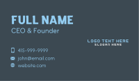 Generic Wordmark Firm Business Card Design