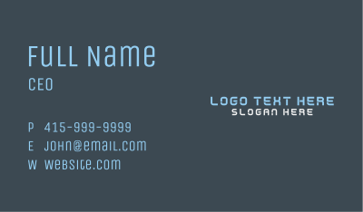 Generic Wordmark Firm Business Card Image Preview