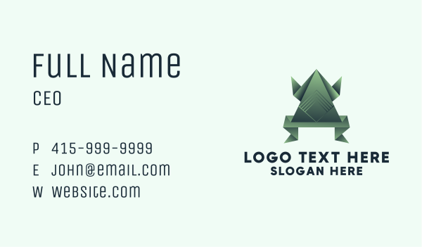 Toad Frog Papercraft  Business Card Design Image Preview