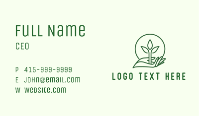 Leaf Plantation Hand Business Card