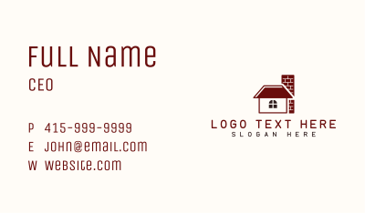 Brick House Chimney Business Card Image Preview