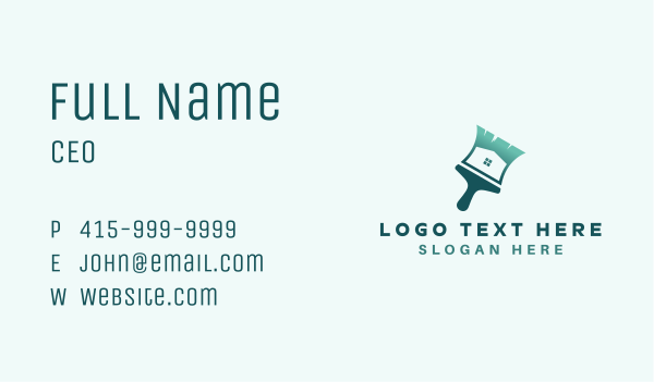 Paint Brush House Repair Business Card Design Image Preview