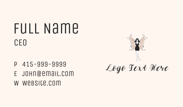 Magical Fairy Woman Business Card Design Image Preview
