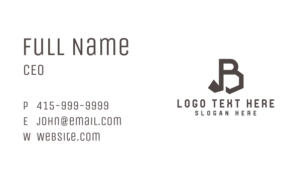 Generic Geometric Letter B Business Card Design Image Preview