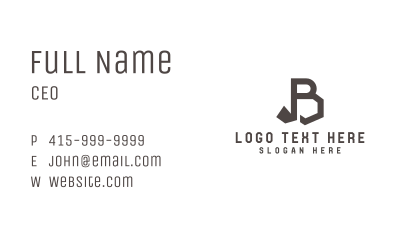 Generic Geometric Letter B Business Card Image Preview