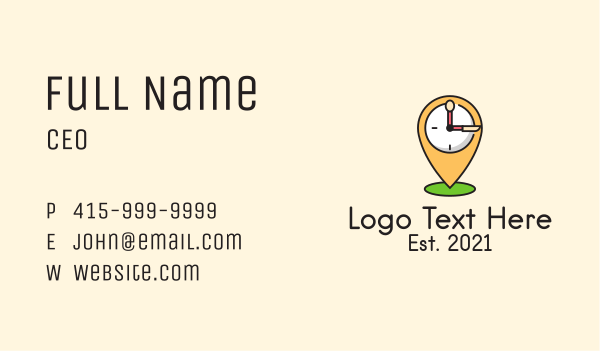 Location Utensils Clock Business Card Design Image Preview