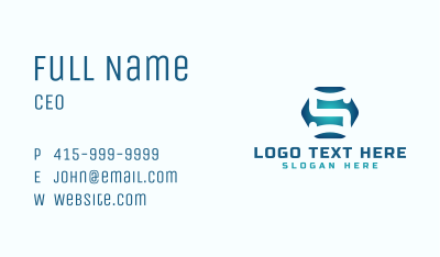 Business Hexagon Letter S Business Card Image Preview
