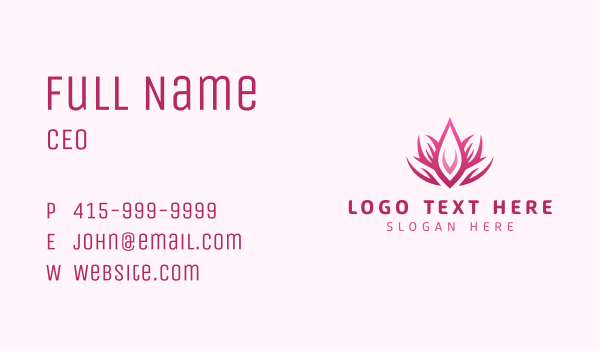 Lotus Flower Plant Business Card Design Image Preview