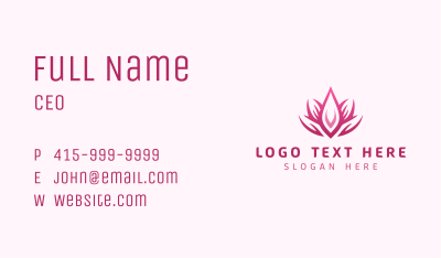 Lotus Flower Plant Business Card Image Preview