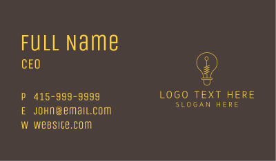 Yellow Innovation Bulb Business Card Image Preview
