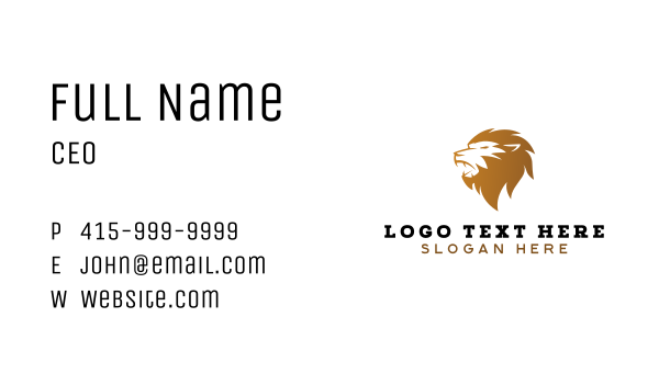 Premium Wild Lion  Business Card Design Image Preview