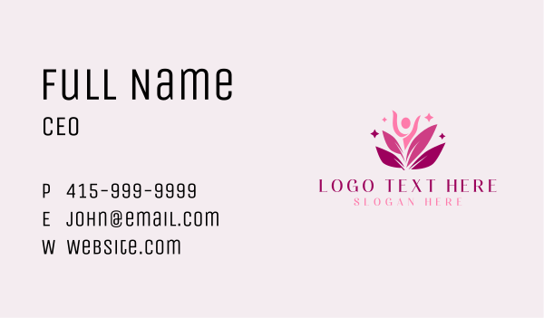 Human Lotus Leaf Business Card Design Image Preview