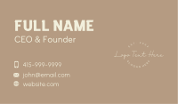 Fashion Script Wordmark Business Card Image Preview