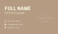 Fashion Script Wordmark Business Card Design