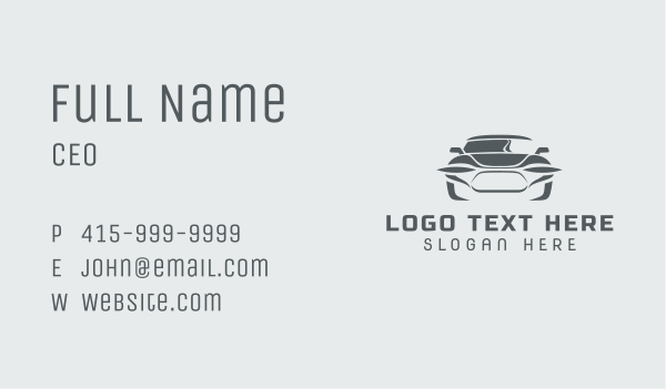 Gray Racing Car Business Card Design Image Preview