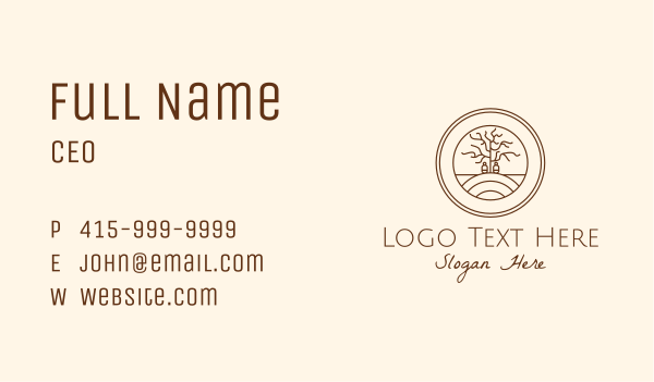 Brown Hill Outdoor Business Card Design Image Preview
