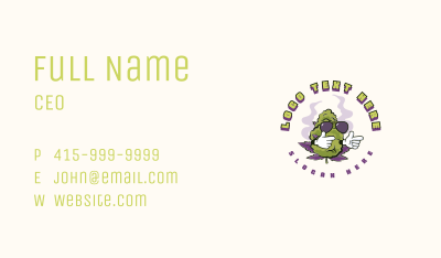 Retro Cannabis Weed Business Card Image Preview