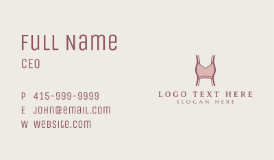 Feminine Lingerie Letter H Business Card Image Preview