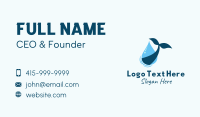 Droplet Whale Tail Business Card Image Preview