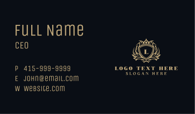 Royal Regal Shield Business Card Image Preview