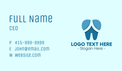Blue Dentist Dental Tooth Business Card Image Preview