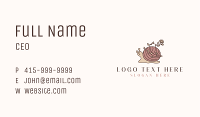Snail Flower Seamstress Business Card Image Preview