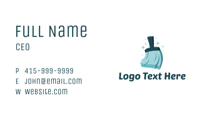 Sweeping Service  Business Card