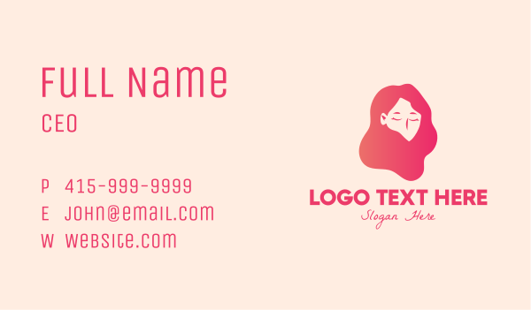 Pink Hairstyling Salon  Business Card Design Image Preview