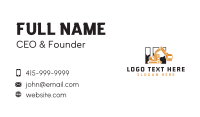 Backhoe Excavator Mountain Business Card Preview