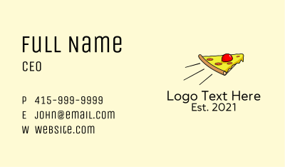 Express Pizza Delivery  Business Card Image Preview