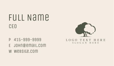 Simple Oak Tree Business Card Image Preview