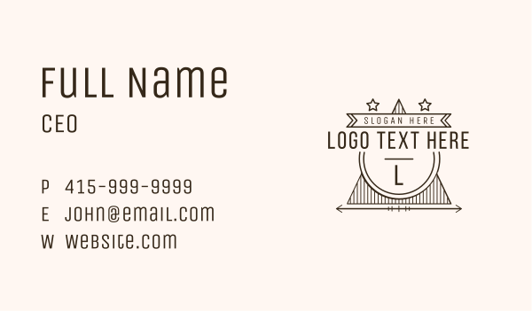 Retro Star Banner Badge Business Card Design Image Preview