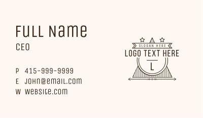 Retro Star Banner Badge Business Card Image Preview