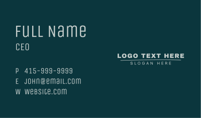 Generic Business Wordmark Business Card Image Preview
