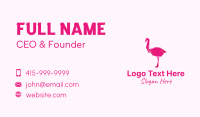 Pink Flamingo Origami Business Card Image Preview