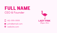 Pink Flamingo Origami Business Card Image Preview