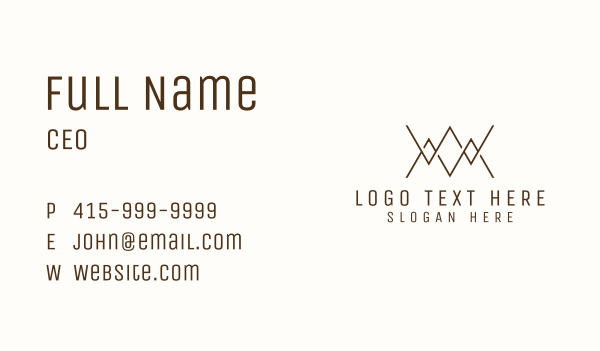 Mountain Graph Business Card Design Image Preview