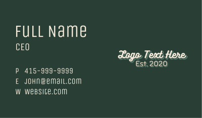 Geek Podcast Wordmark Business Card Image Preview