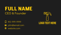 Golden Hammer Outline  Business Card Image Preview