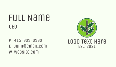 Seedling Nature Garden  Business Card Image Preview