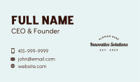 Classic Script Apparel Wordmark  Business Card Image Preview