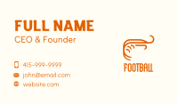 Orange Shrimp Line Art Business Card Image Preview