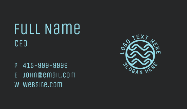 Corporate Wave Company Business Card Design Image Preview
